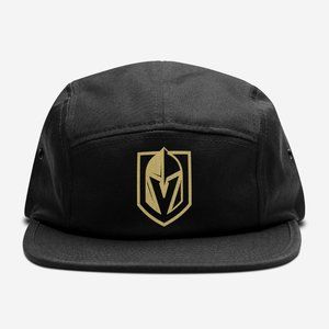 Worn once. Las Vegas Golden Knights Logo Panel Camper Strapback Hat BLACK